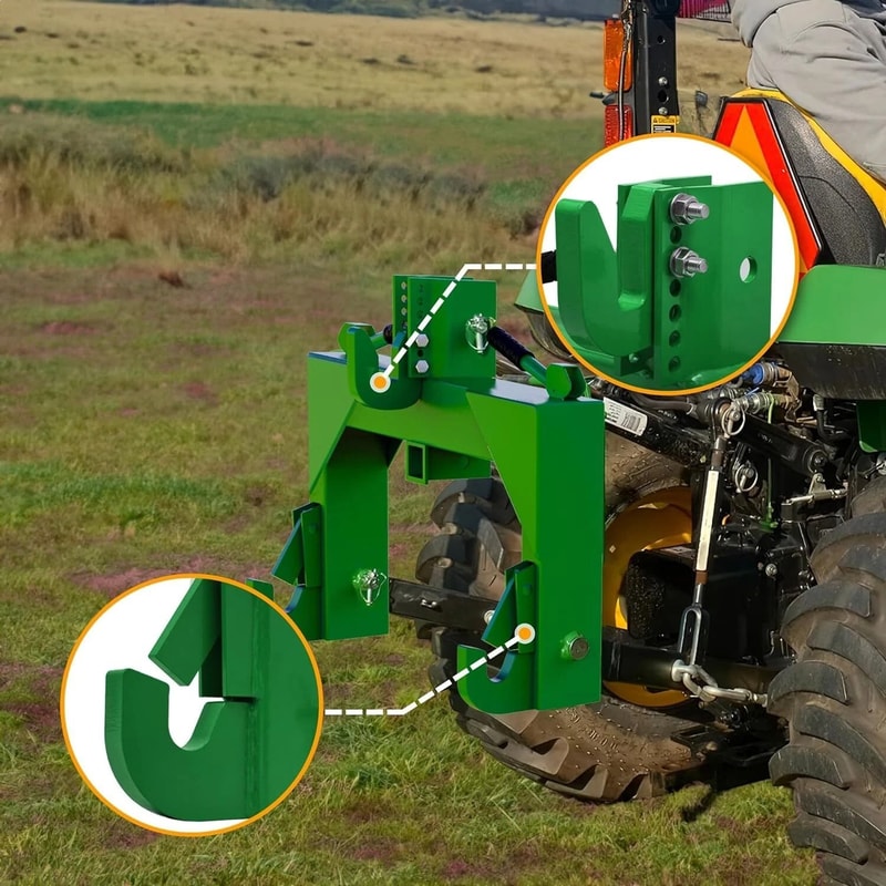 3 Point Quick Hitch For Cat 1 Tractors With Receiver Hitch 3