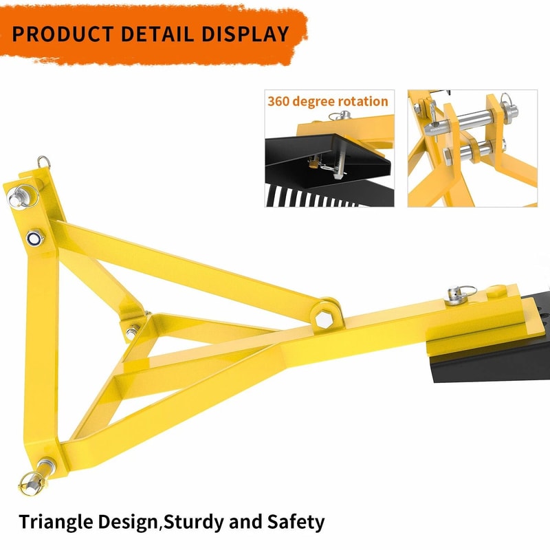 3 Point Landscape Rock Rake For Tractor Attachment Perfect For Soil Gravel Lawn Care 7