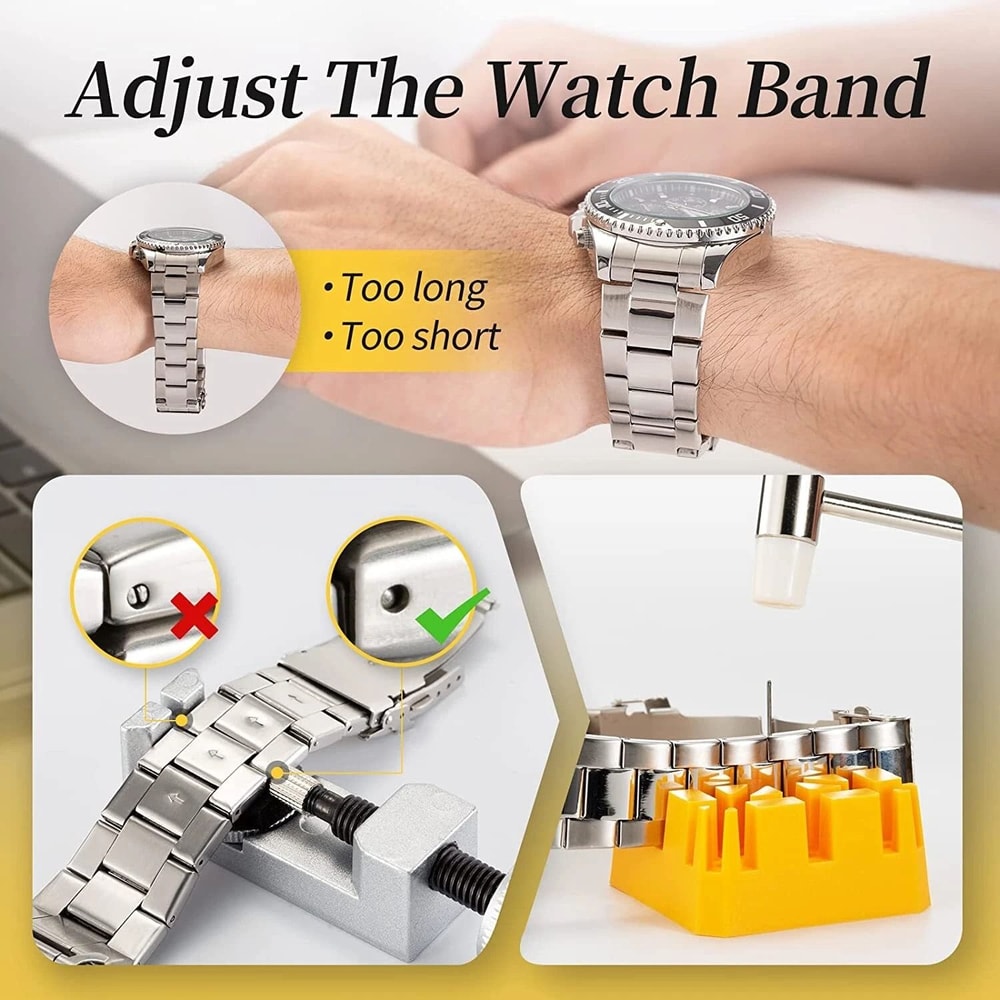 Watch Repair Kit Watchmaker Back Case Remover Link Pin Spring Bar Opener 5