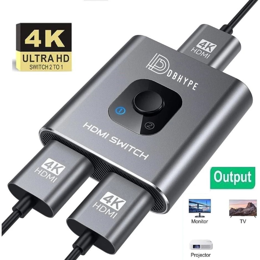 Bi Directional 4K HDMI Splitter Switcher Hub Out 7