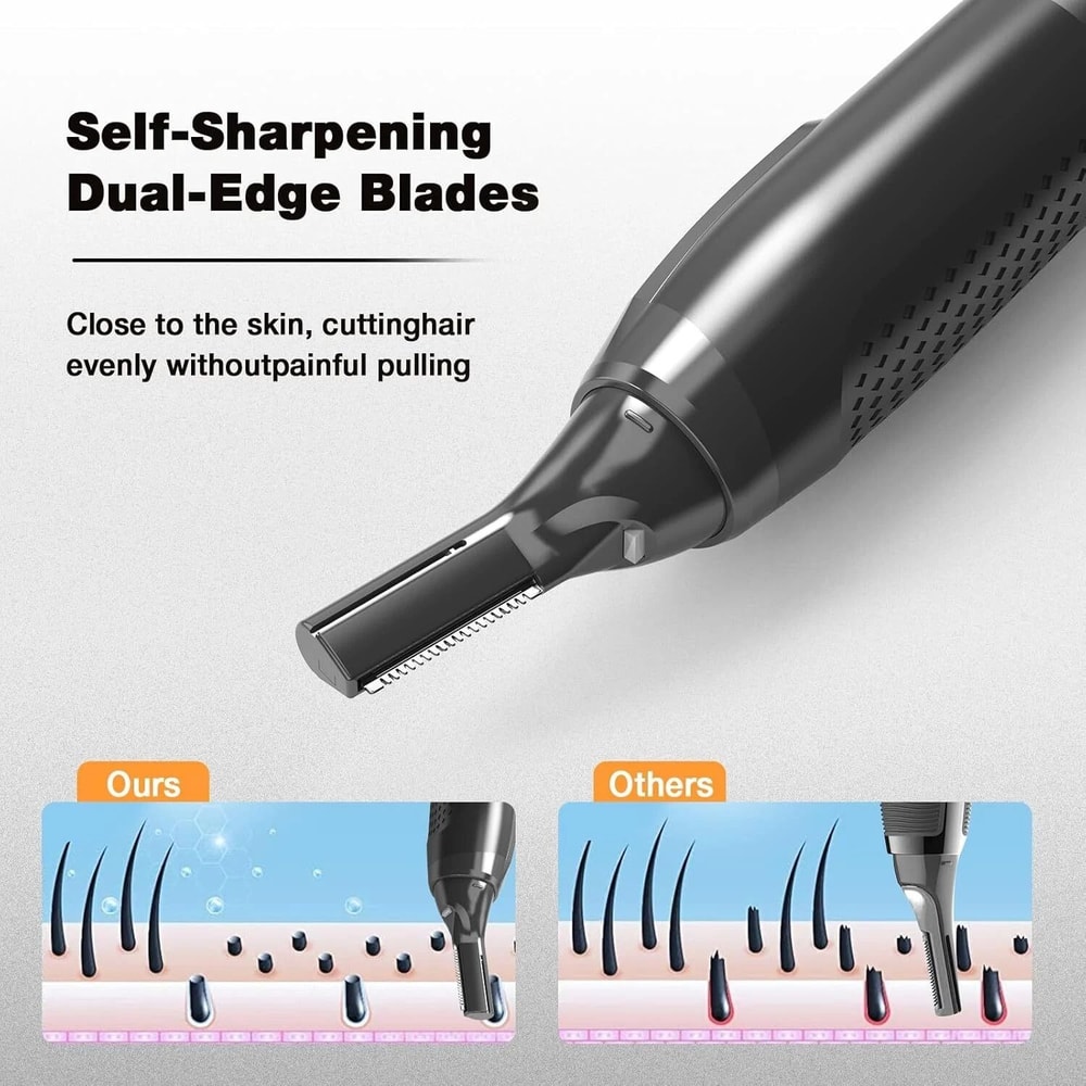 Nose Ear Face Neck Eyebrow Trimmer Mustache Beard Shaver Clipper 5