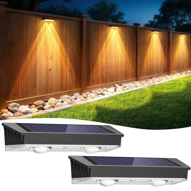 LED Solar Power Wall Light Waterproof Outdoor Garden Fence Deck Lamp Solar Powered Step Lighting 1