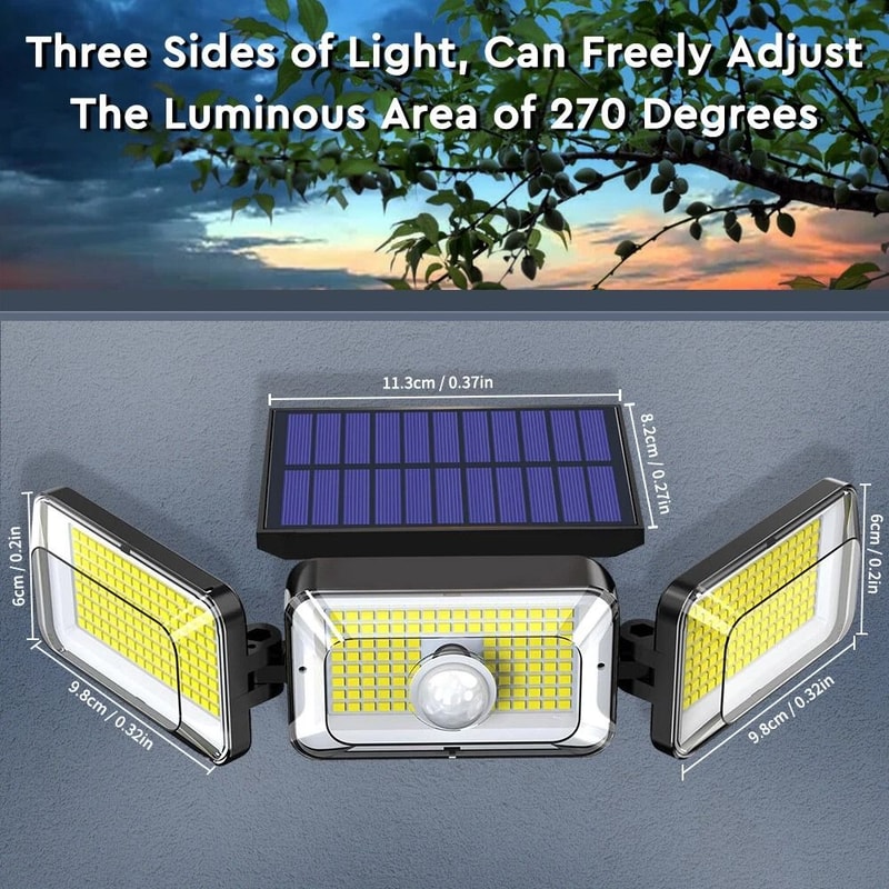 LED Solar Power Wall Light With PIR Motion Sensor Waterproof Outdoor Garden Security Lamp 2
