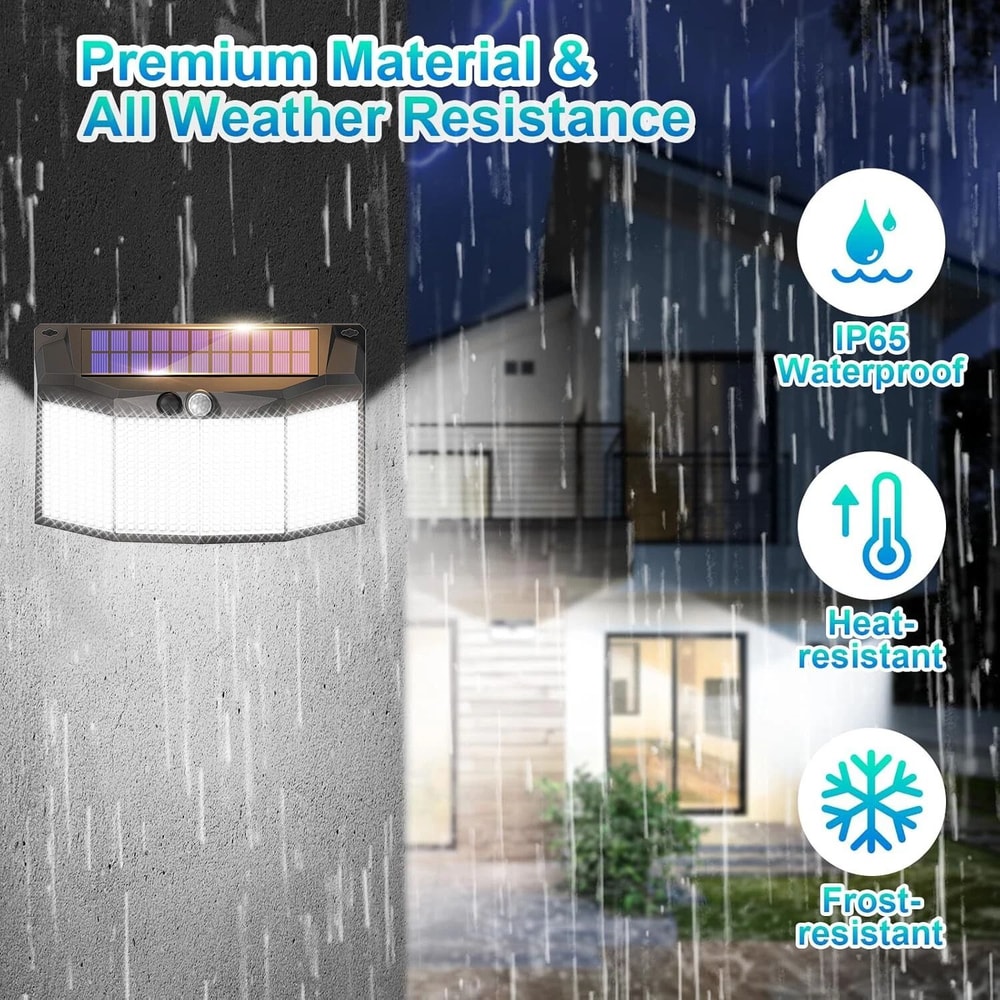 LED Solar Power Wall Light With PIR Motion Sensor Outdoor Garden Security Lamp 4