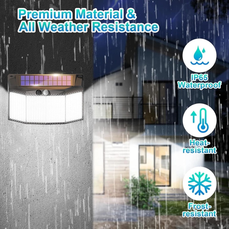 LED Solar Power Wall Light With PIR Motion Sensor Outdoor Garden Security Lamp 4