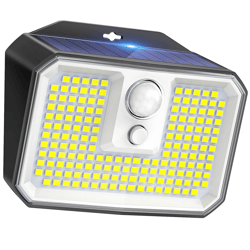 led solar wall light with pir motion sensor waterproof outdoor security lamp