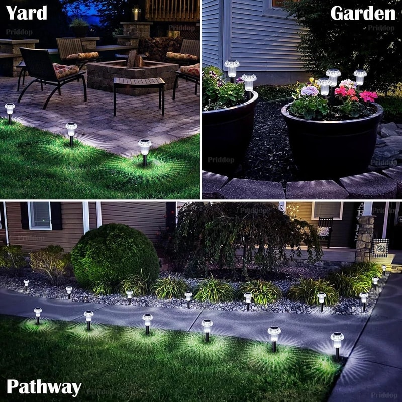 Solar Landscape Lights LED Outdoor Garden Pathway Yard Lawn Art Lamp Waterproof Energy Efficient 3