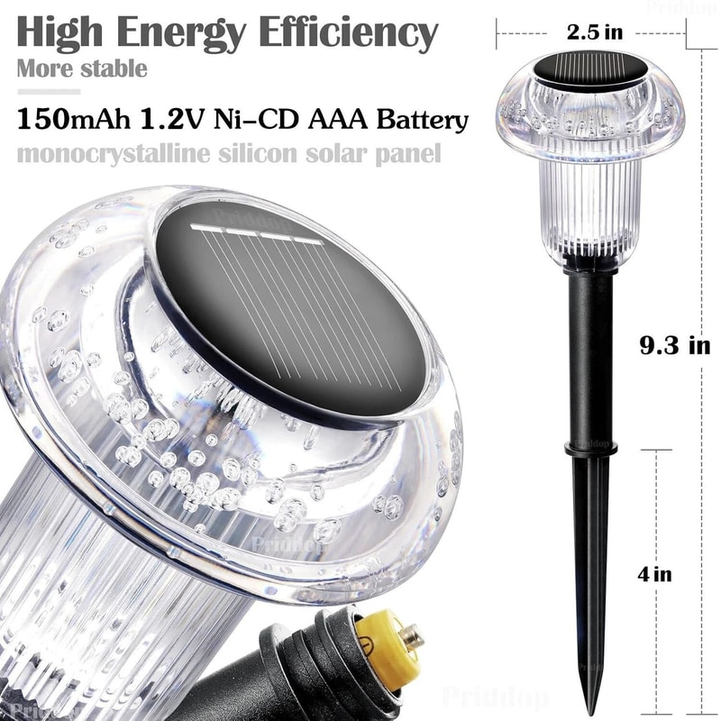 Solar Landscape Lights LED Outdoor Garden Pathway Yard Lawn Art Lamp Waterproof Energy Efficient 6