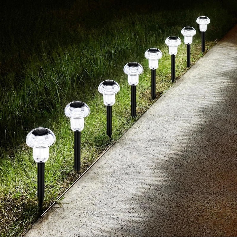 Solar Landscape Lights LED Outdoor Garden Pathway Yard Lawn Art Lamp Waterproof Energy Efficient 8