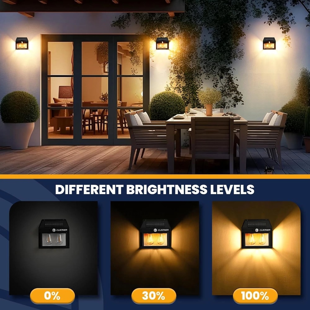 LED Solar Power Wall Light With Motion Sensor Outdoor Garden Dusk To Dawn Solar Lamp 2