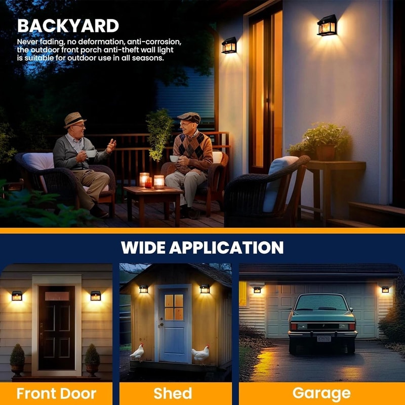 LED Solar Power Wall Light With Motion Sensor Outdoor Garden Dusk To Dawn Solar Lamp 4