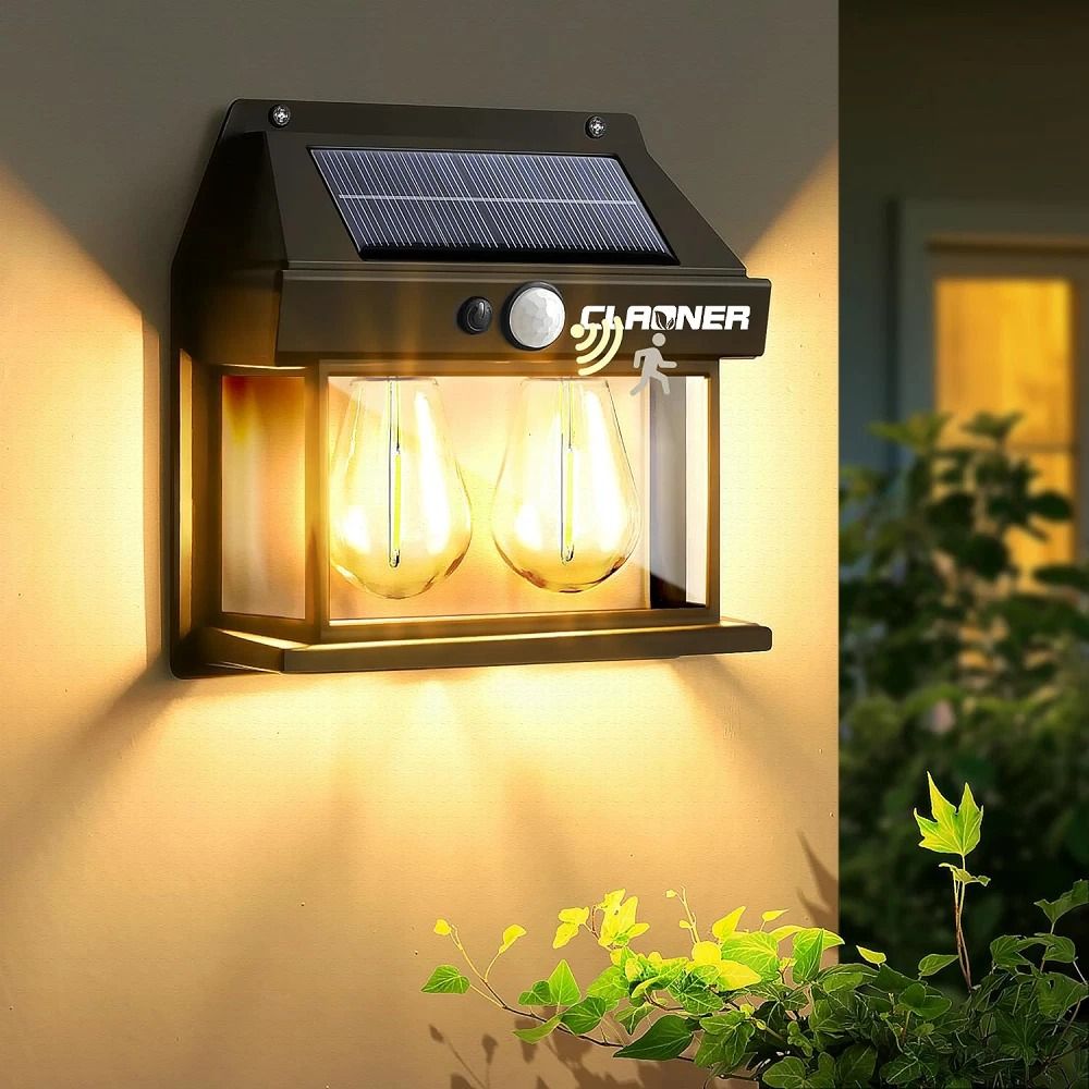 LED Solar Power Wall Light With Motion Sensor Outdoor Garden Dusk To Dawn Solar Lamp 0