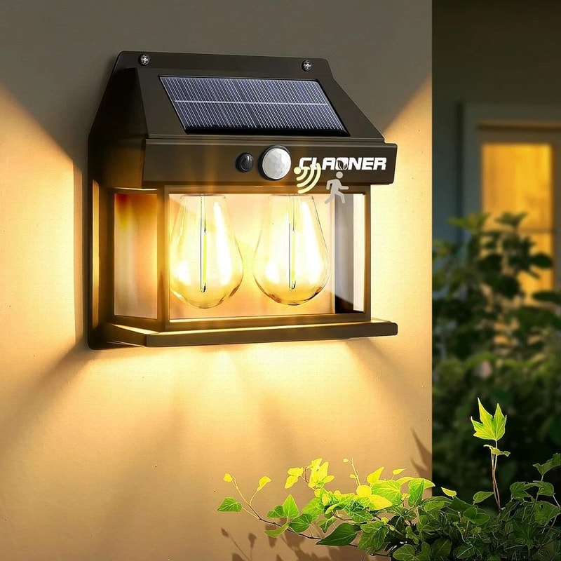 LED Solar Power Wall Light With Motion Sensor Outdoor Garden Dusk To Dawn Solar Lamp 0