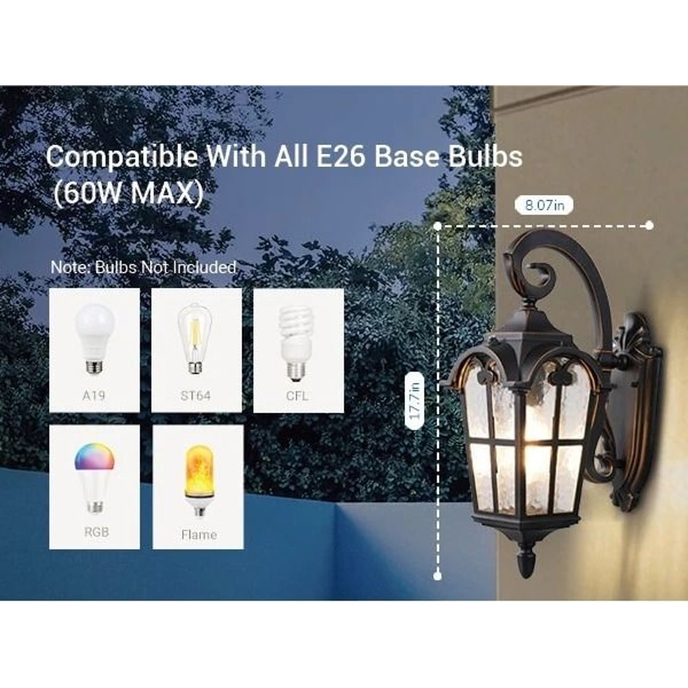 Dusk To Dawn Outdoor Wall Light Waterproof Energy Saving Exterior Lighting Fixture 2