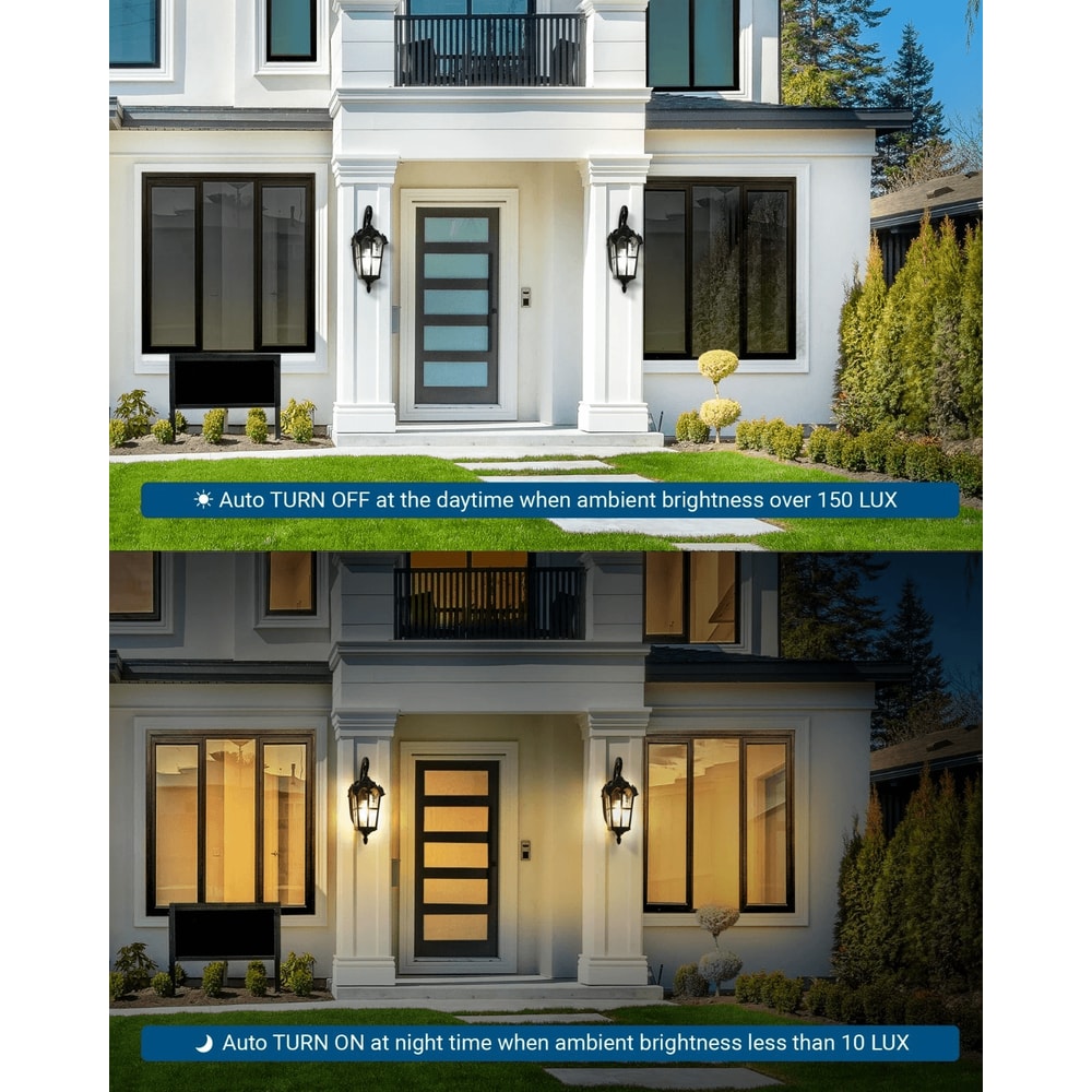 Dusk To Dawn Outdoor Wall Light Waterproof Energy Saving Exterior Lighting Fixture 13