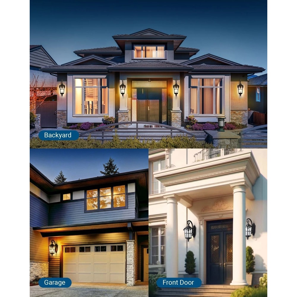 Dusk To Dawn Outdoor Wall Light Waterproof Energy Saving Exterior Lighting Fixture 8