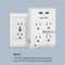 Wall Plug Outlet Adapter With USB Ports And Light Sensor Night Light 2