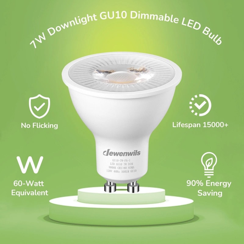 GU10 LED Bulb Dimmable Warm White Track Light Bulb 7