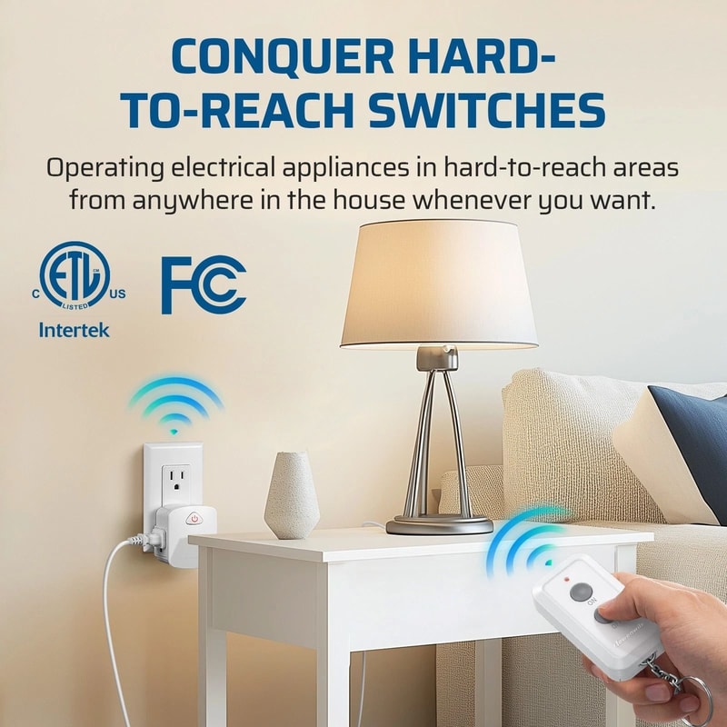 Wireless Remote Light Switch Long Range Outlet Control 4