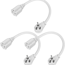 indoor flat plug extension cord 14 gauge heavy duty 3 prong durable power extension for home and office