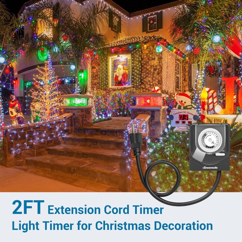 Outdoor Waterproof Light Timer With Heavy Duty Electrical Timer For Lights Appliances 2