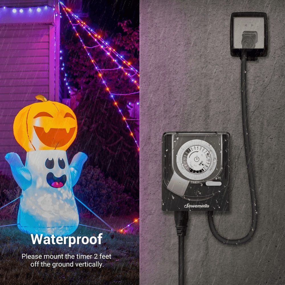 Outdoor Waterproof Light Timer With Heavy Duty Electrical Timer For Lights Appliances 4