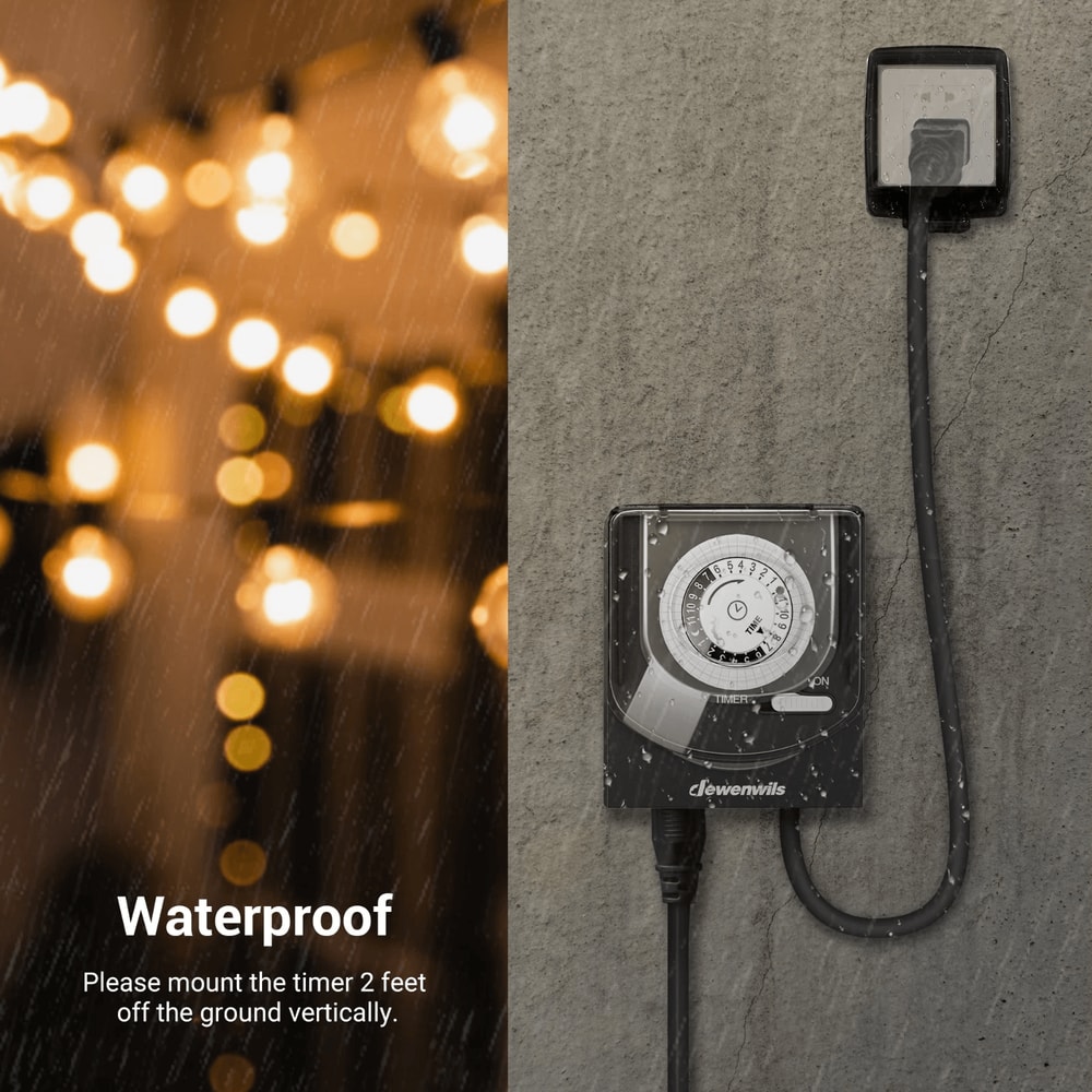Outdoor Waterproof Light Timer With Heavy Duty Electrical Timer For Lights Appliances 6