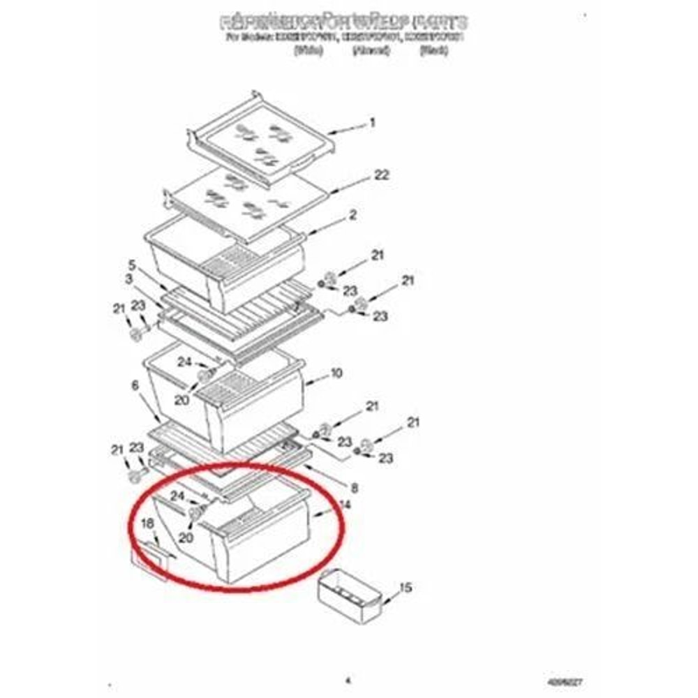 Clear Crisper Pan For Whirlpool Refrigerators Compatible Large Capacity Drawer 1
