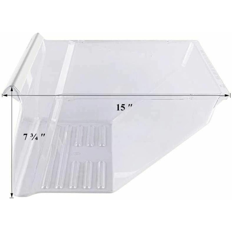 Clear Crisper Pan For Whirlpool Refrigerators Compatible Large Capacity Drawer 3
