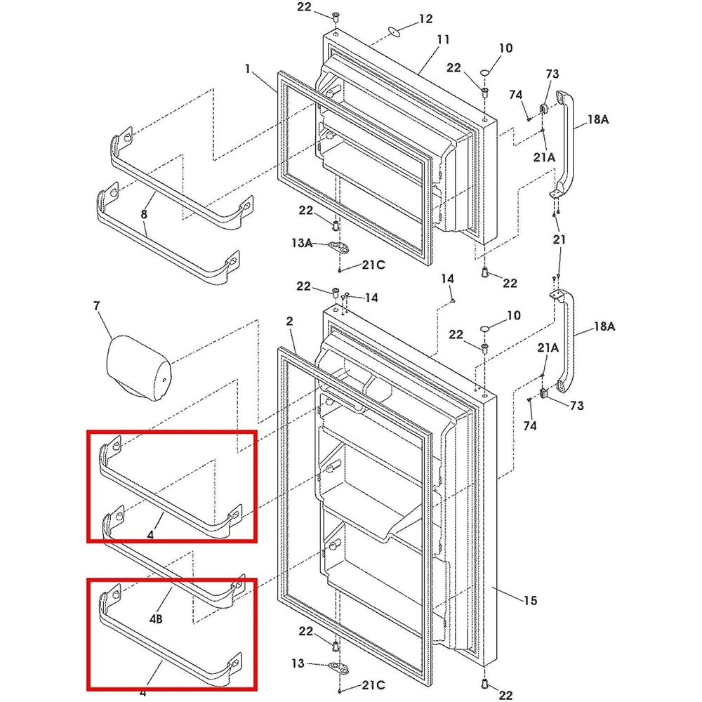 Refrigerator Door Shelf Rack Compatible With Frigidaire White 1
