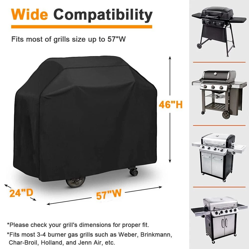 BBQ Grill Cover Heavy Duty Waterproof UV Protection Outdoor Weather Resistant 10