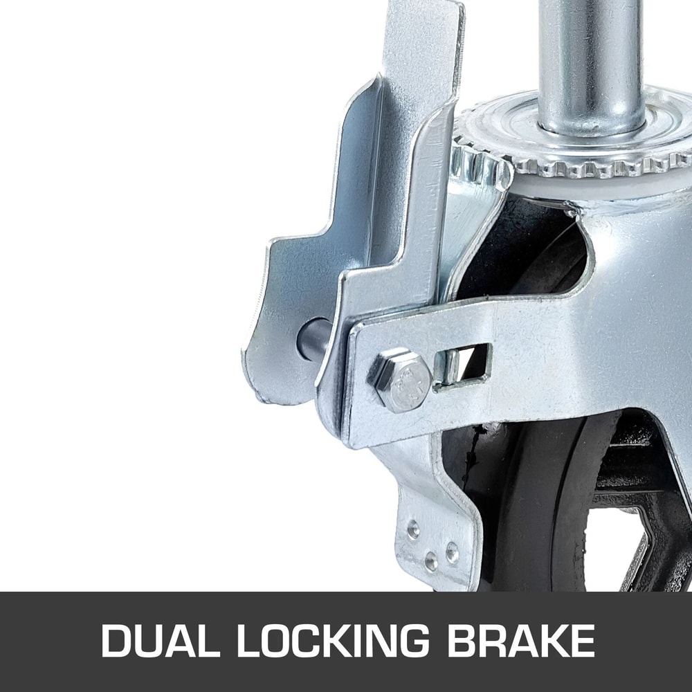 Scaffolding Caster Wheels With Locking Brakes Capacity Stem 8