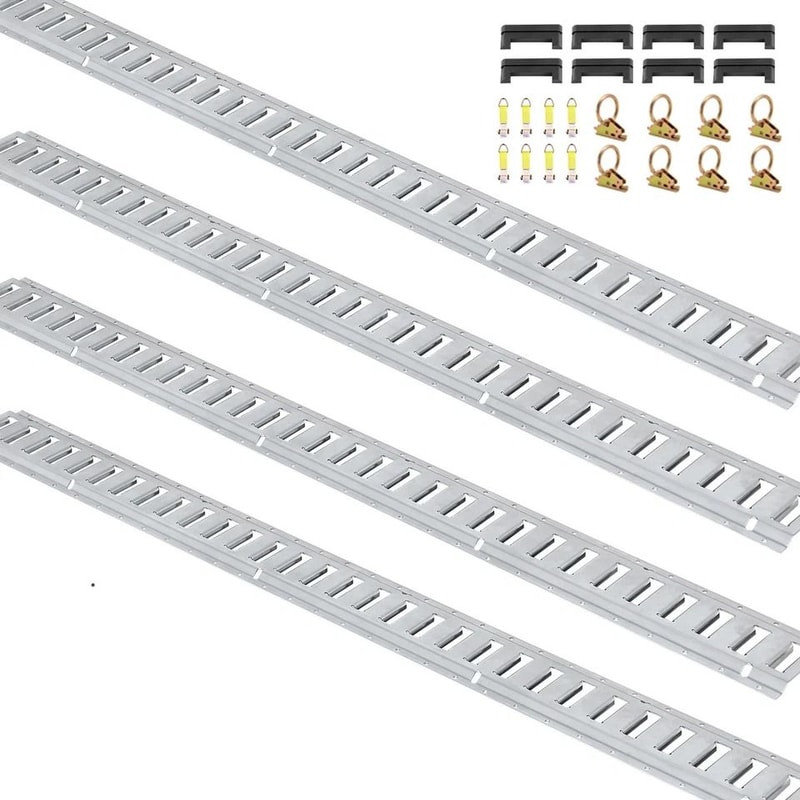 E Track Tie Down Rail Kit For Cargo Trailers E Track Rails With Straps 11