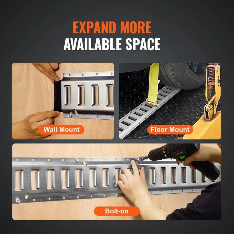 E Track Tie Down Rail Kit For Cargo Trailers E Track Rails With Straps 6