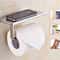 WallMounted Toilet Paper Holder With Mobile Phone Storage Shelf SpaceSaving Bathroom Organizer 9
