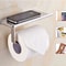 WallMounted Toilet Paper Holder With Mobile Phone Storage Shelf SpaceSaving Bathroom Organizer 9