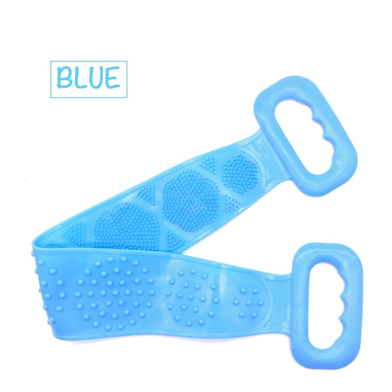 Silicone Bath Towel Back Brush Scrubber DualSide Exfoliating Scrub For Body Wash Perfect For Clean 7