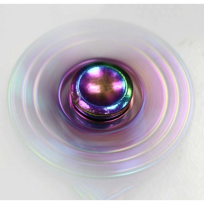 3 Sided Fidget Spinner Ball Toy For Desk EDC Stress Relief Focus Relaxation Rainbow Color 1