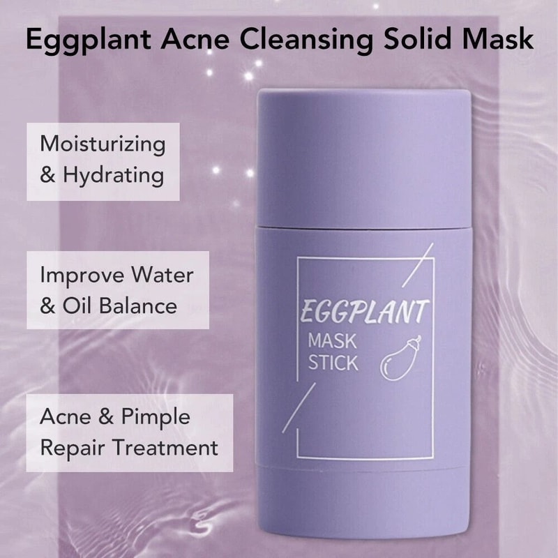 Eggplant Clay Stick Purifying Facial Mask Deep Cleansing Blackhead Acne Remover For All Skin Types 2