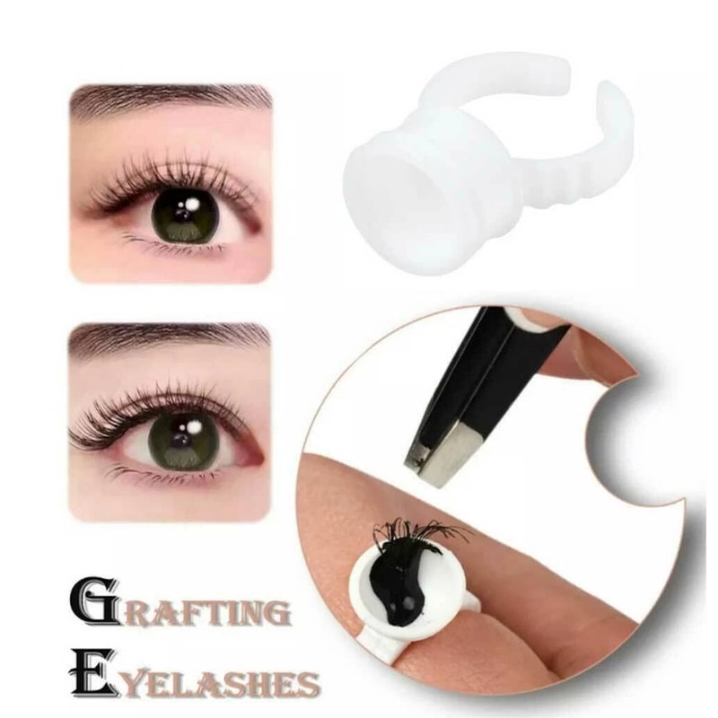Disposable Tattoo Ink Cups Eyelash Extension Glue Holder Rings For Pigments Tattoo Use 3