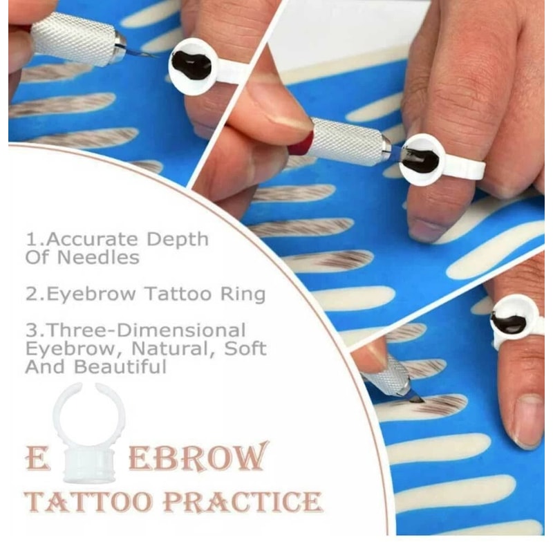 Disposable Tattoo Ink Cups Eyelash Extension Glue Holder Rings For Pigments Tattoo Use 4