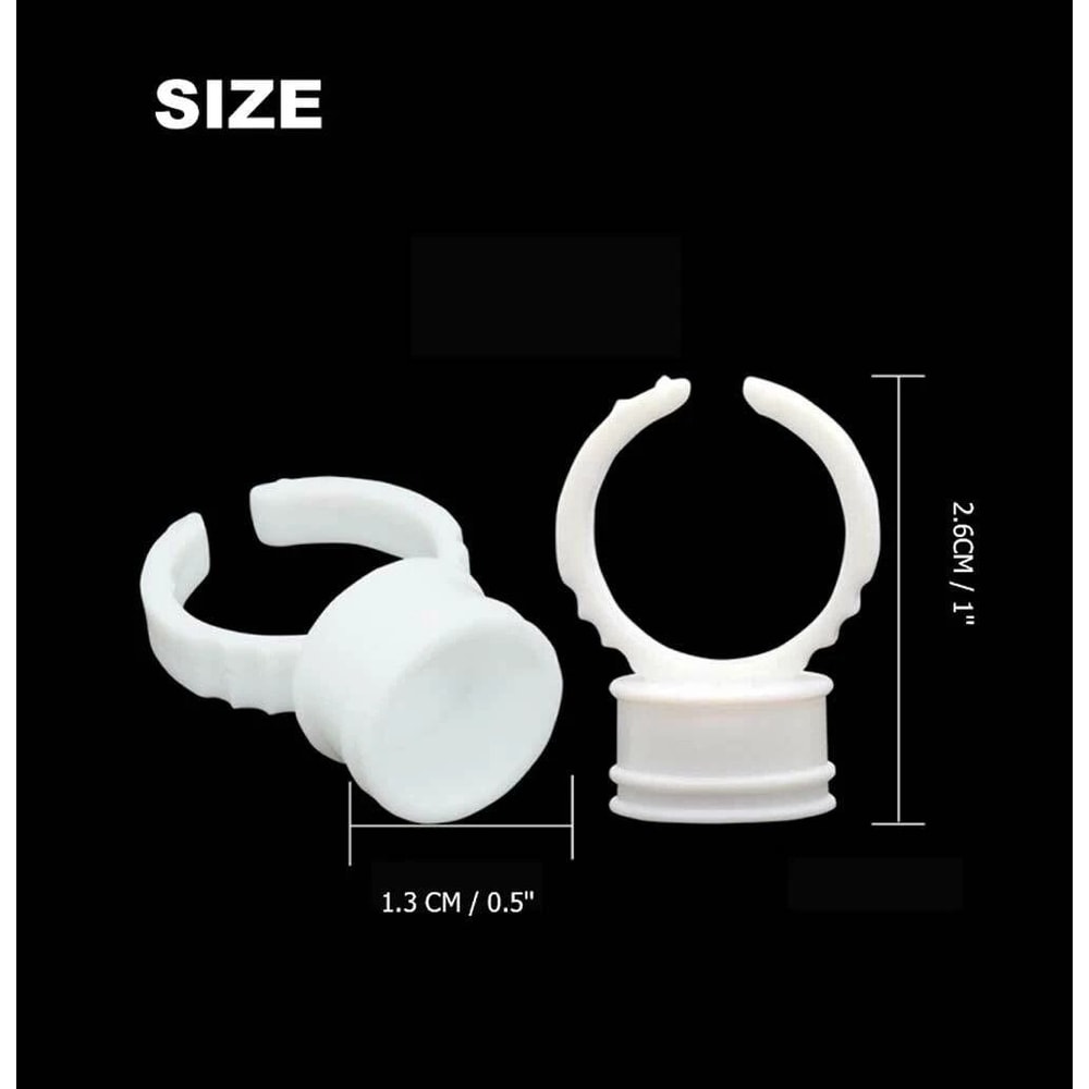 Disposable Tattoo Ink Cups Eyelash Extension Glue Holder Rings For Pigments Tattoo Use 6