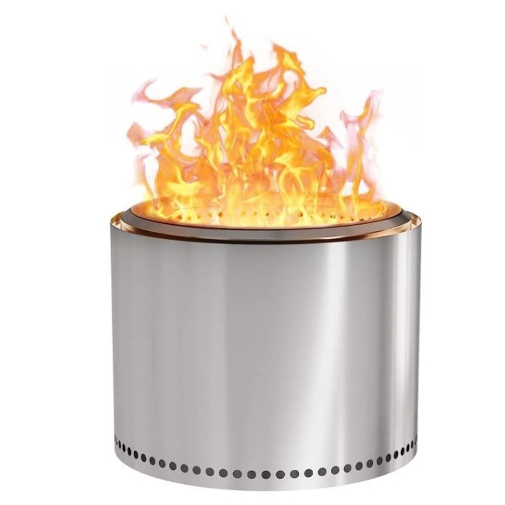 Smokeless Fire Pit Portable Wood Burning Outdoor Firepit For Camping Stainless Steel 7