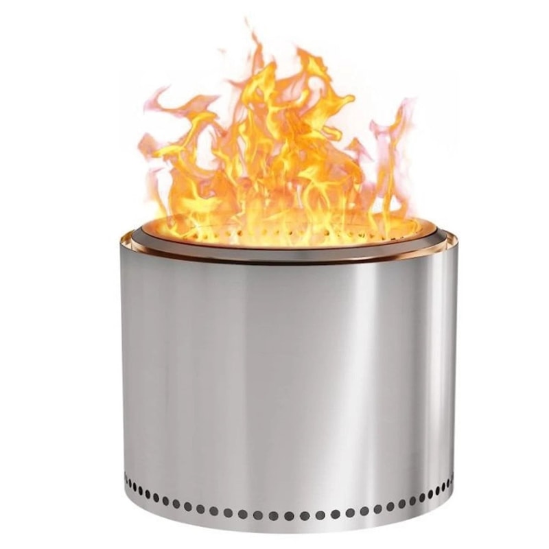 Smokeless Fire Pit Portable Wood Burning Outdoor Firepit For Camping Stainless Steel 7