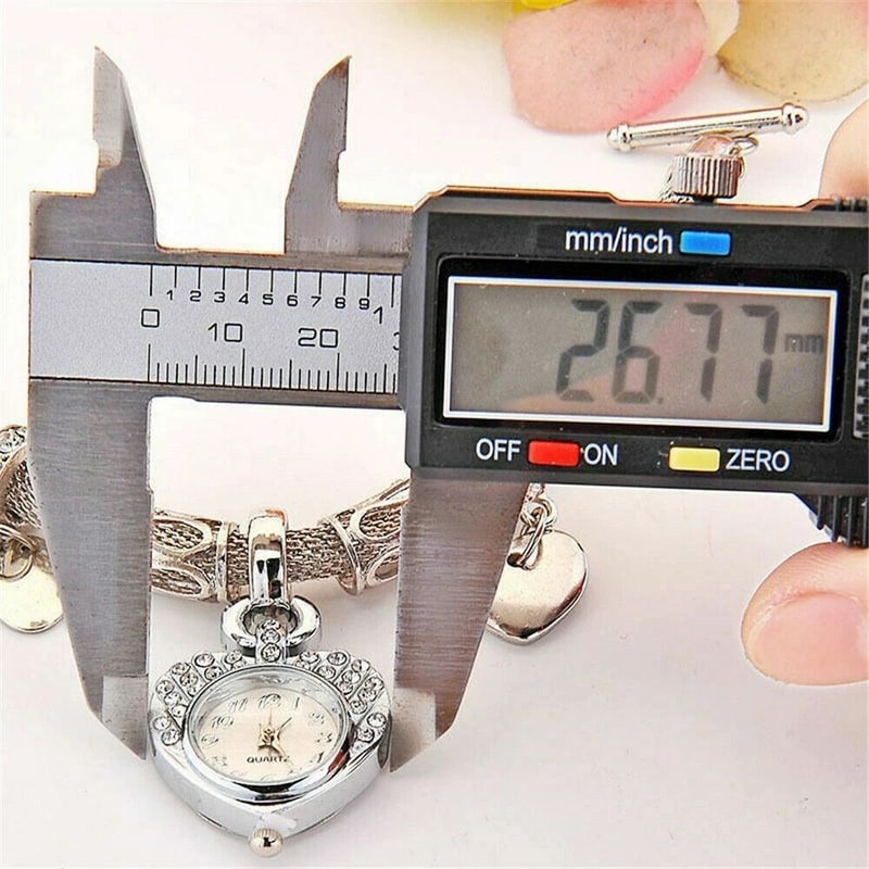 Elegant Women Silver Bangle Bracelet Watch With Crystal Detailing 4