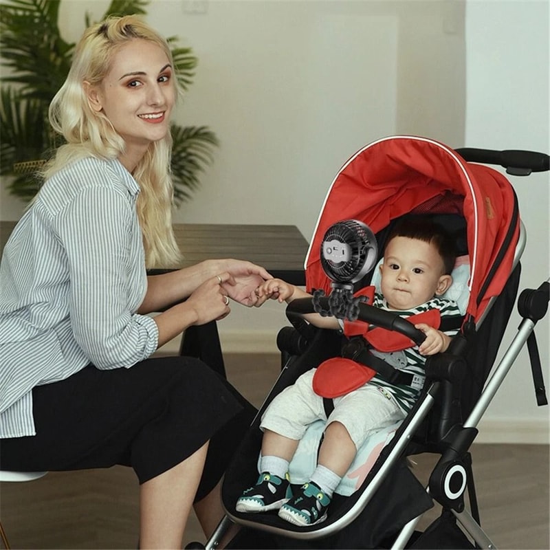 Portable Mini Cooling Fan With Flexible Tripod For Desk Bike And Baby Stroller 1