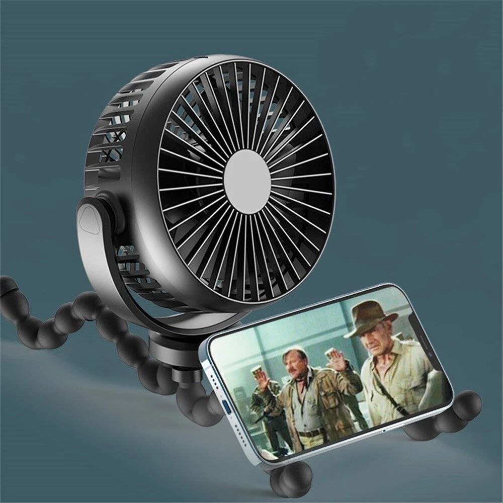 Portable Mini Cooling Fan With Flexible Tripod For Desk Bike And Baby Stroller 5