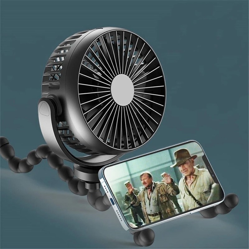 Portable Mini Cooling Fan With Flexible Tripod For Desk Bike And Baby Stroller 5