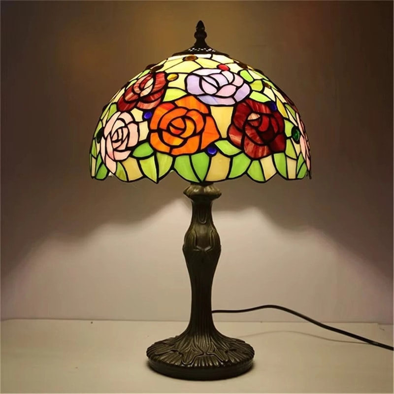 Dragonfly Style Tiffany Stained Glass Table Lamp Desk Light For Elegant Home Decor 1