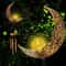 Solar LED Wind Chimes With Crackle Glass Ball Moon Outdoor Solar Lamp For Garden Decor 0